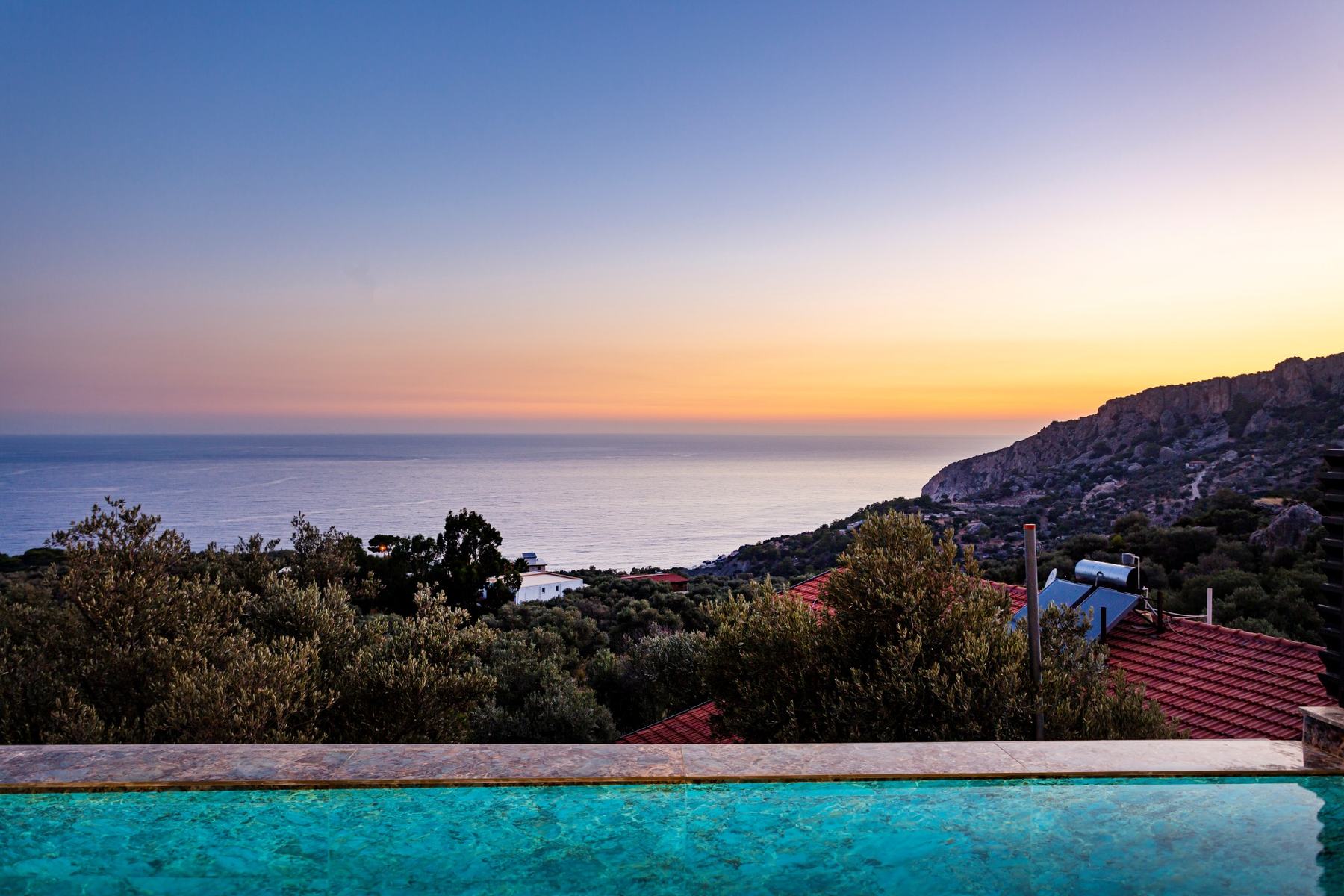 Sunset from the pool